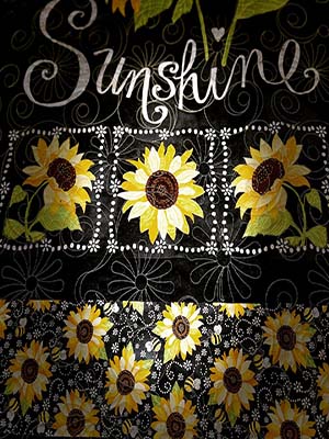 Sunflower Quilt by Diane Wright with pattern Susan E2E